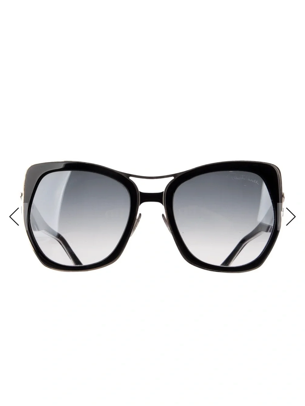 Roberto Cavalli Oversized Black Cat-Eye Sunglasses